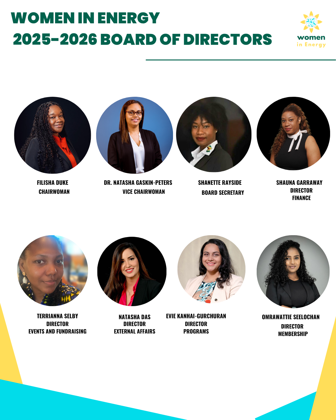 Women in Energy 2025 - 2026 Board of Directors flyer